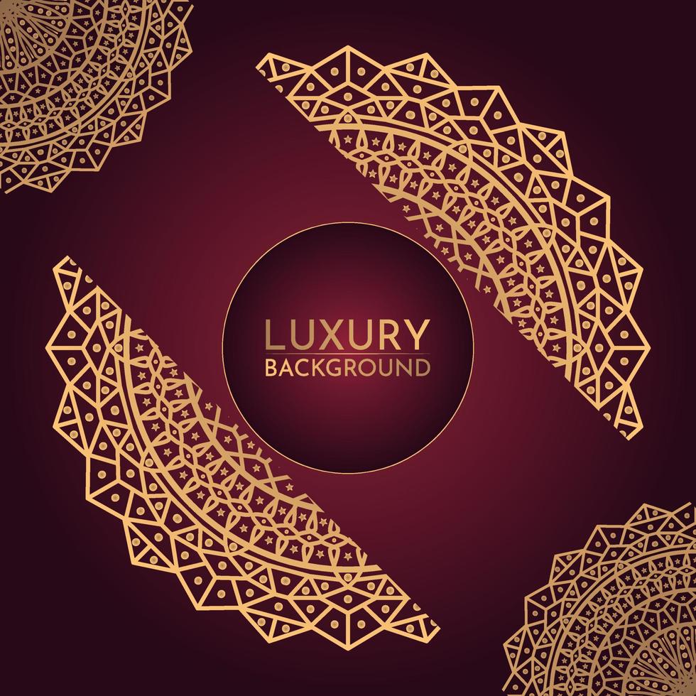 Luxus-Mandala-Hintergrund mit goldenen Elementen Vektor im Premium-Vektor des Illustrationsgrafikdesigns