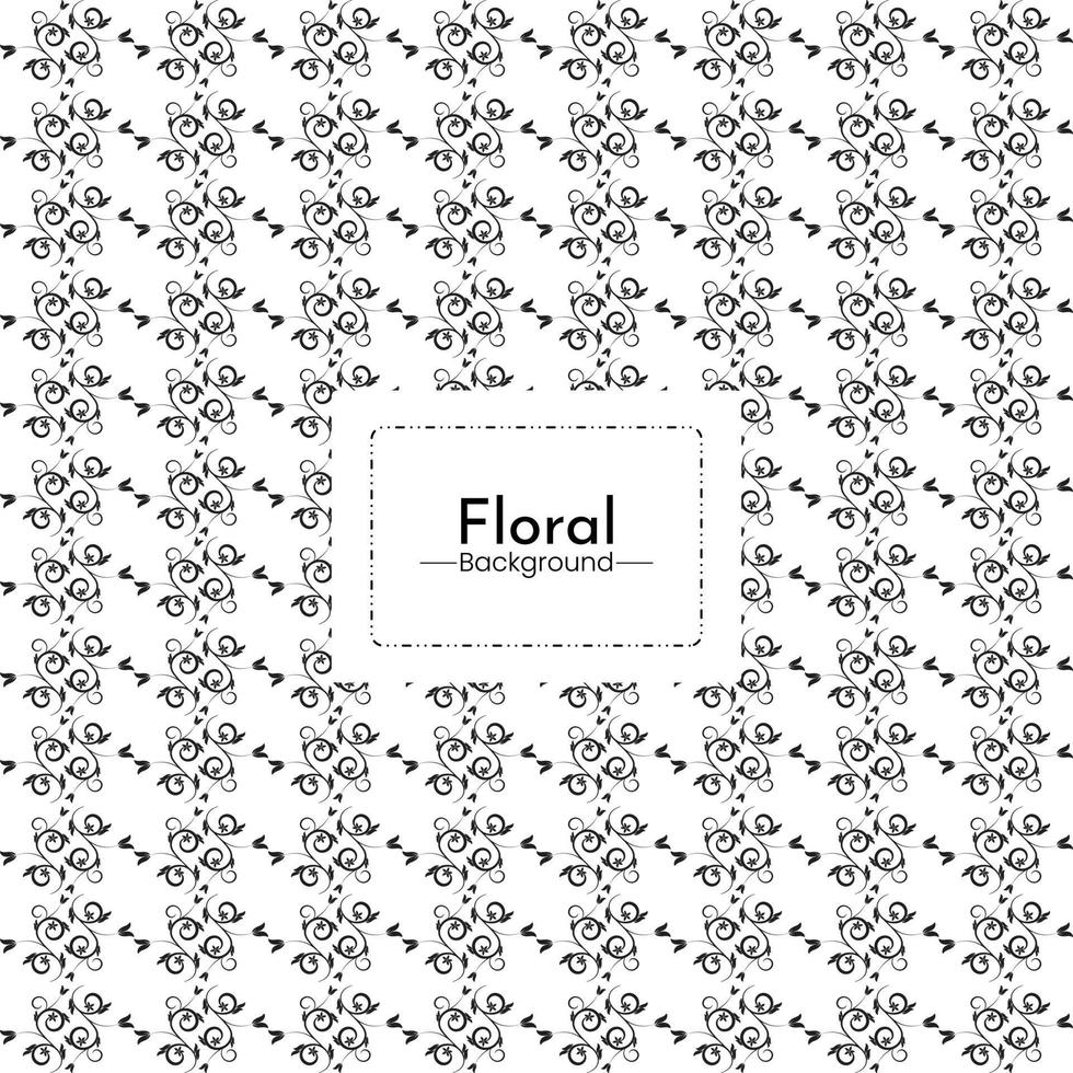 schwarz weiß florale Elemente geometrische Muster Hintergrund Vektorgrafiken Design Premium-Vektor vektor