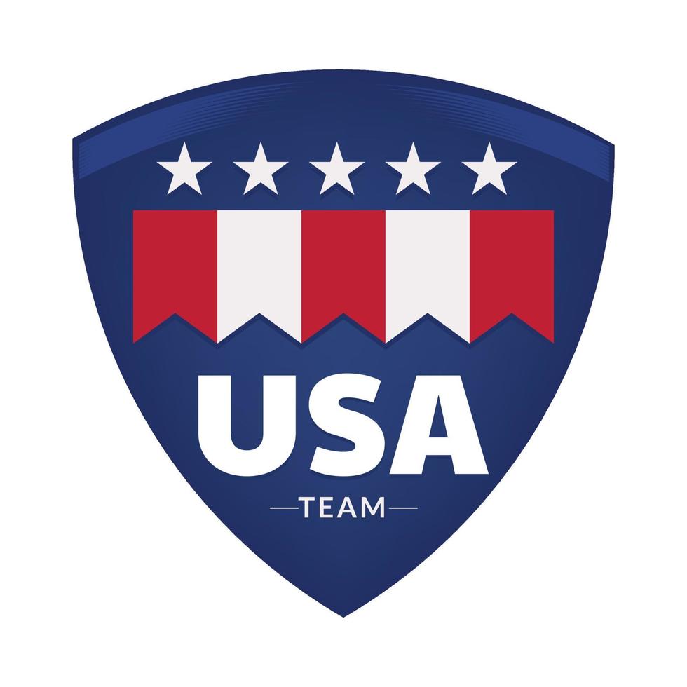 Premium-USA-Teamlogo und -Abzeichen vektor