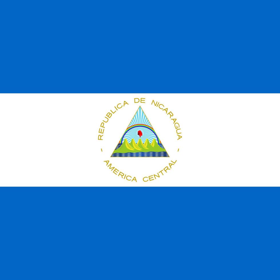 Nicaragua-Flagge, offizielle Farben. Vektor-Illustration. vektor