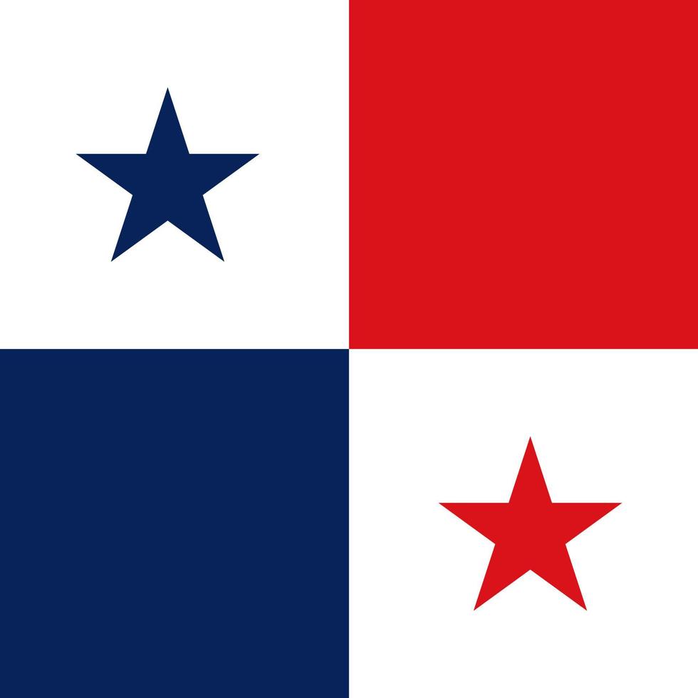 Panama flagga, officiella färger. vektor illustration.