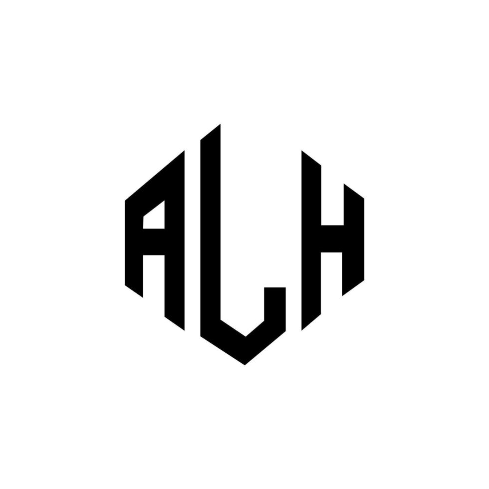 alh-Buchstaben-Logo-Design mit Polygonform. alh Polygon- und Würfelform-Logo-Design. alh Sechseck-Vektor-Logo-Vorlage in weißen und schwarzen Farben. alh monogramm, geschäfts- und immobilienlogo. vektor