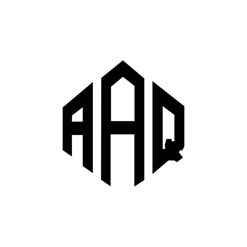 aaq-Buchstaben-Logo-Design mit Polygonform. aaq Polygon- und Würfelform-Logo-Design. aaq Sechseck-Vektor-Logo-Vorlage in weißen und schwarzen Farben. aaq-monogramm, geschäfts- und immobilienlogo. vektor