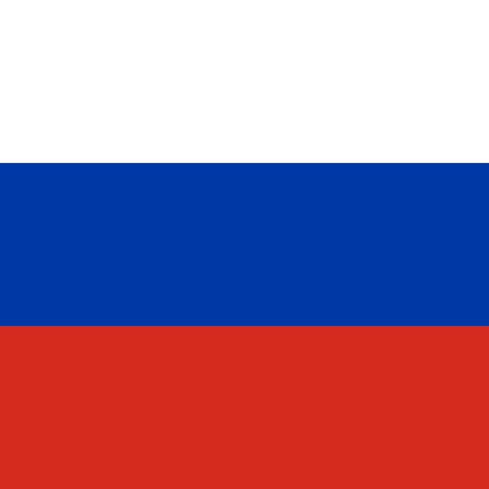 Russland-Flagge, offizielle Farben. Vektor-Illustration. vektor