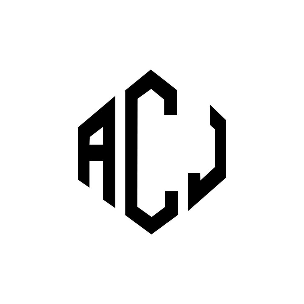 acj-Buchstaben-Logo-Design mit Polygonform. acj Polygon- und Würfelform-Logo-Design. acj Sechseck-Vektor-Logo-Vorlage in weißen und schwarzen Farben. acj-monogramm, geschäfts- und immobilienlogo. vektor