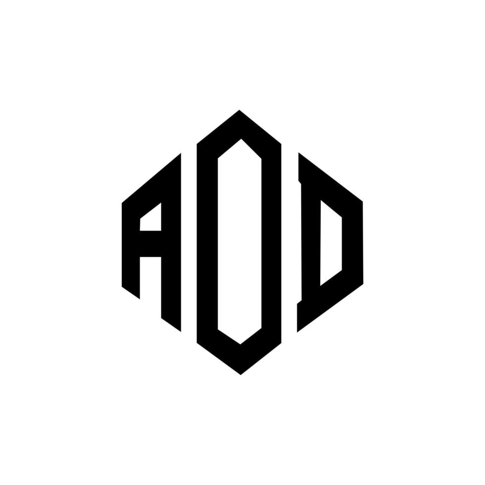 aod-Buchstaben-Logo-Design mit Polygonform. Logo-Design in Polygon- und Würfelform. aod Sechseck-Vektor-Logo-Vorlage in weißen und schwarzen Farben. aod-monogramm, geschäfts- und immobilienlogo. vektor