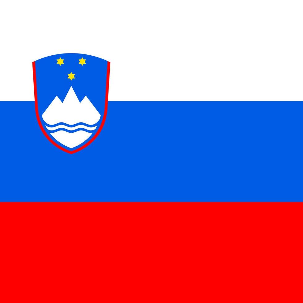 slovenien flagga, officiella färger. vektor illustration.