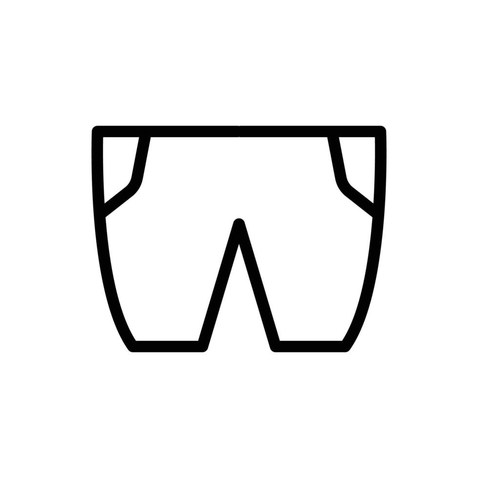 Shorts-Symbol. geeignet für Kleidungssymbol. Liniensymbolstil. einfaches Design editierbar vektor