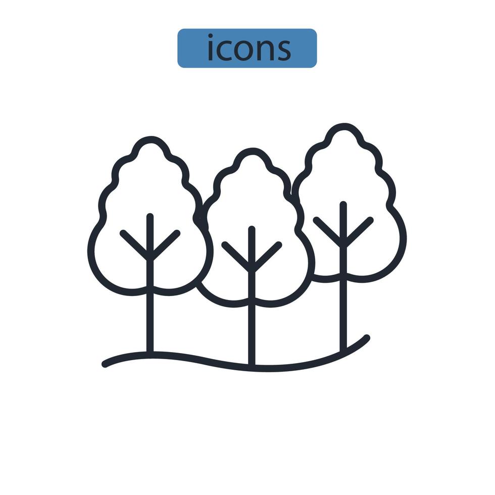 Gartensymbole symbolen Vektorelemente für das Infografik-Web vektor