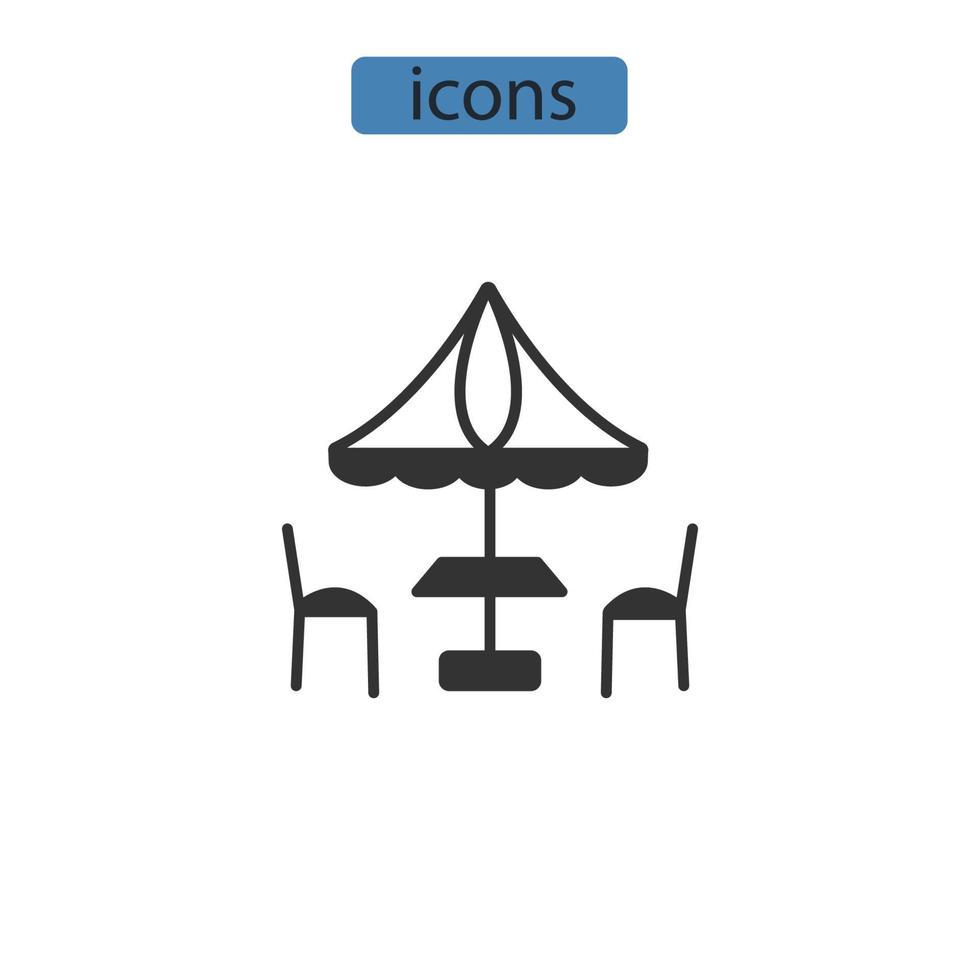 tält ikoner symbol vektorelement för infographic webben vektor