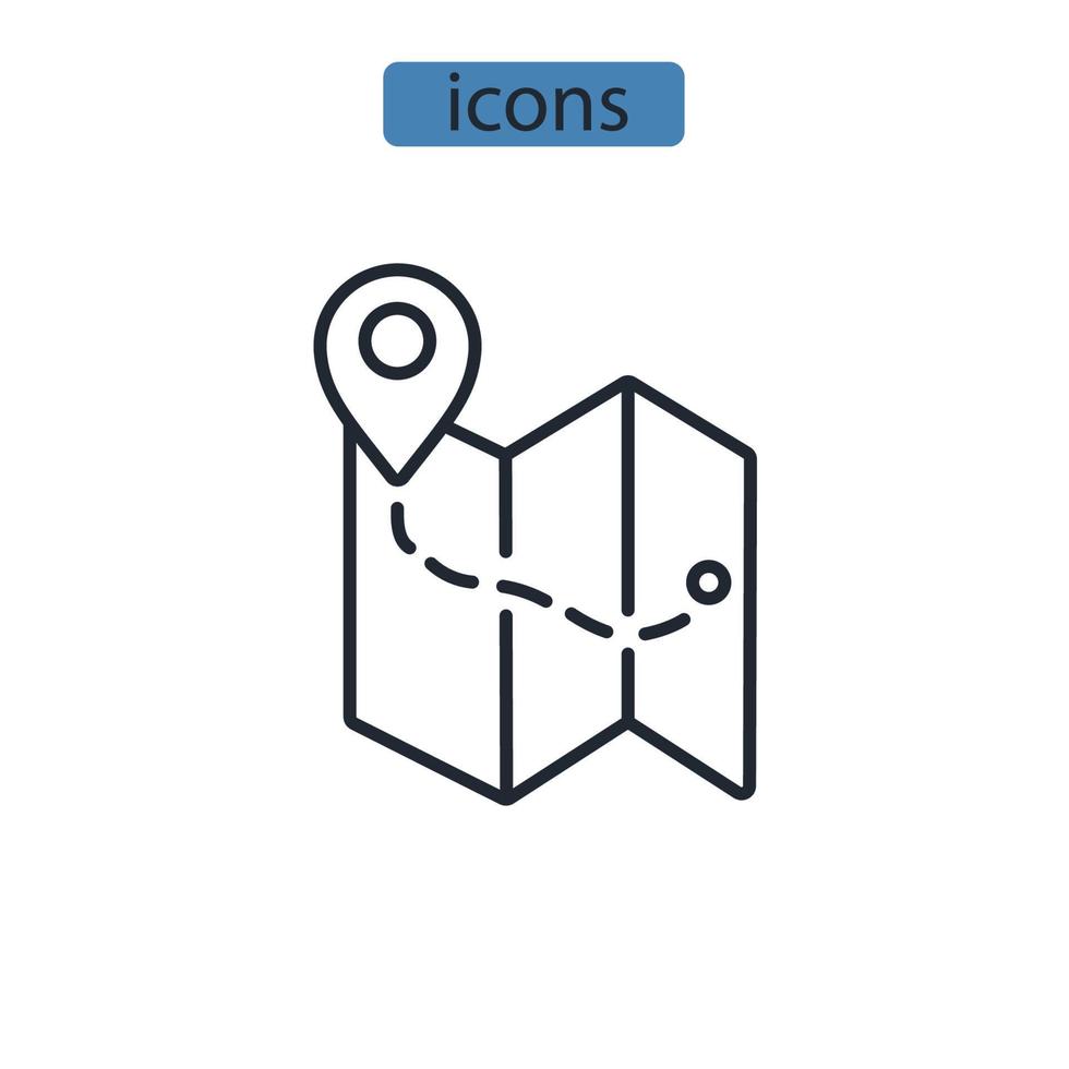 kartikoner symbol vektorelement för infographic webben vektor