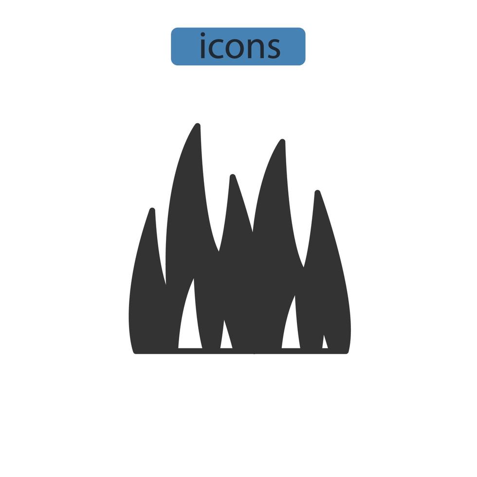 gräsmatta ikoner symbol vektorelement för infographic webben vektor