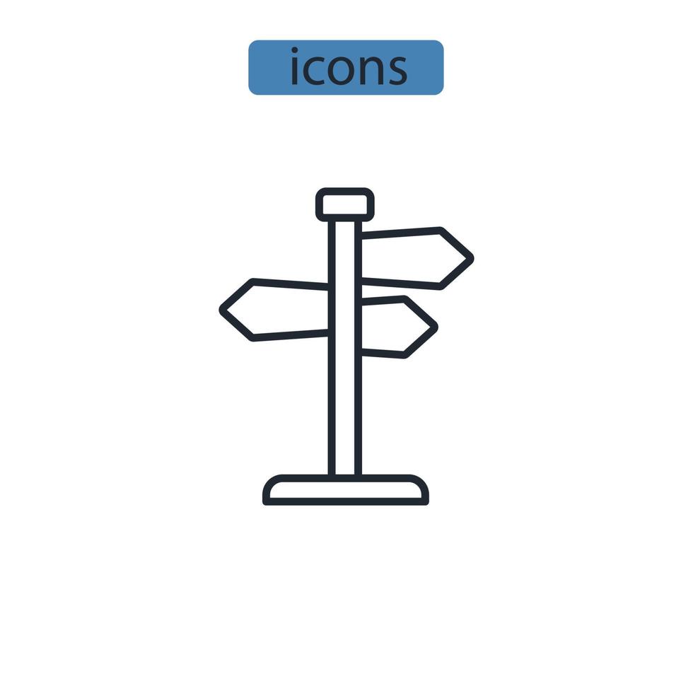 Zeigersymbole Symbolvektorelemente für Infografik-Web vektor