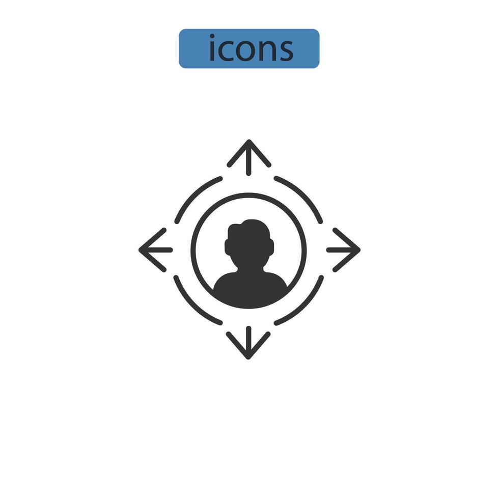 distansarbete ikoner symbol vektorelement för infographic webben vektor