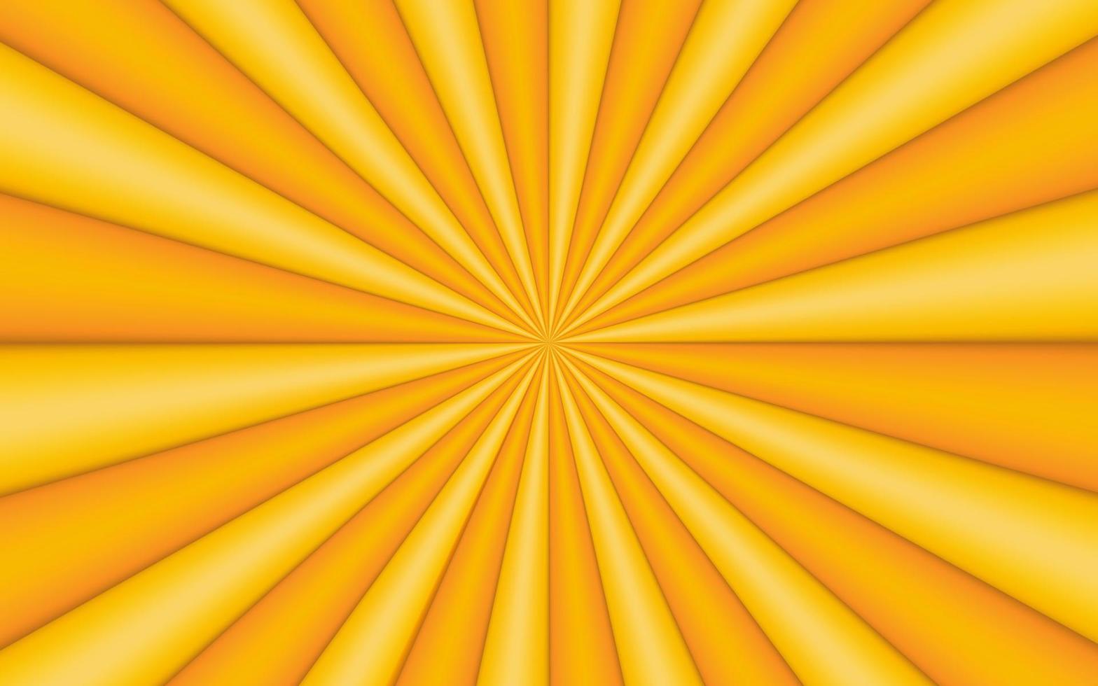 Sonnenstrahlen Retro-Vintage-Stil auf gelbem Hintergrund, Comic-Muster mit Sunburst 3D-Hintergrund. Strahlen. Sommer-Banner-Vektor-Illustration vektor