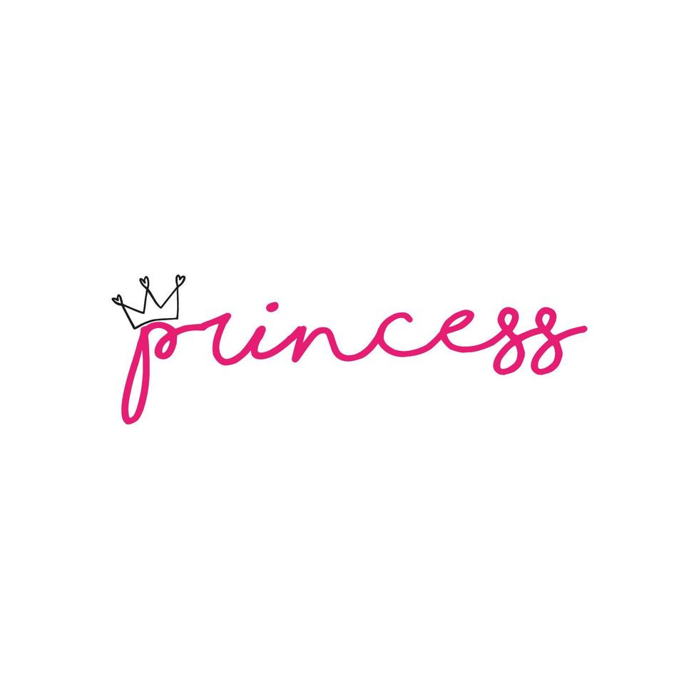 Prinzessin Symbol Vektor Vorlage Design Illustration