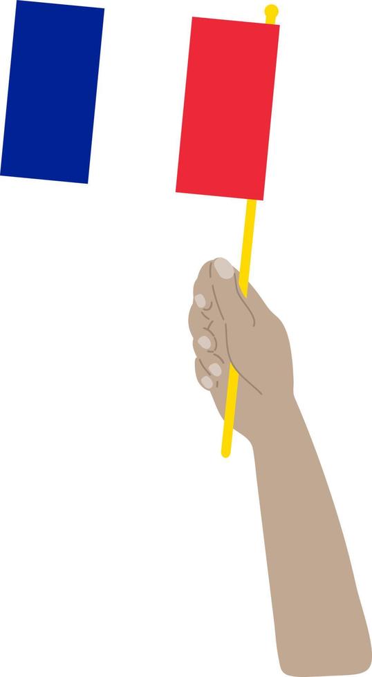 Frankrike nationella vektor handritad flagga, eur