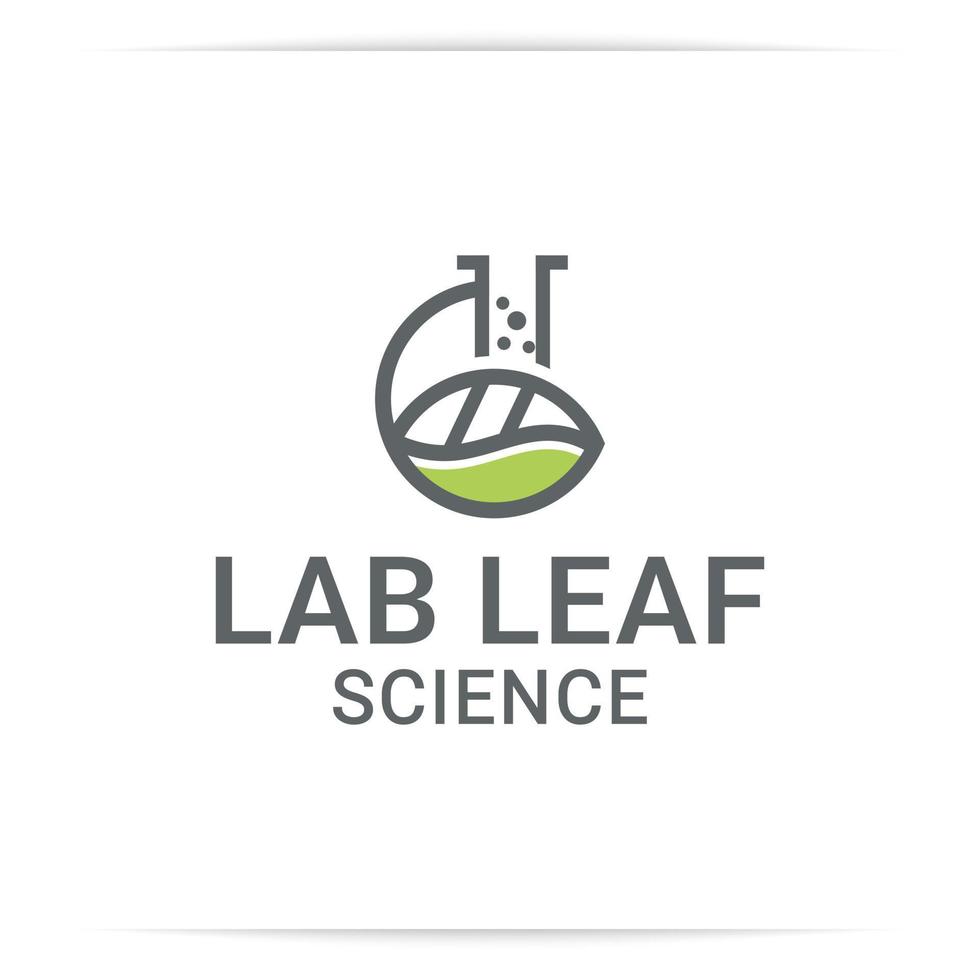 lab blad logotyp design vektor. för vetenskap vektor