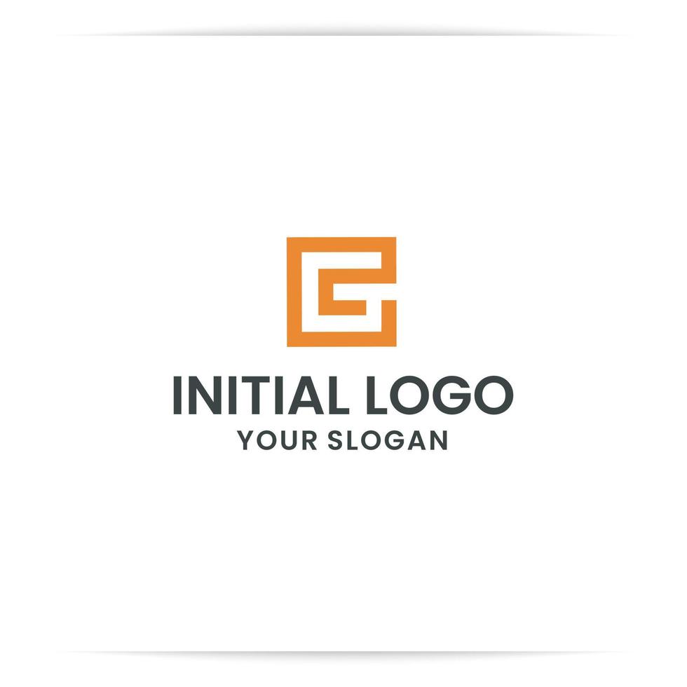 g Brief. abstrakter Logo-Design-Vektor vektor