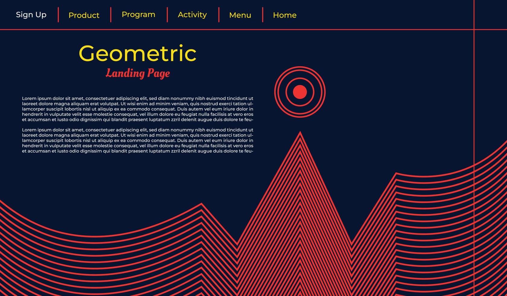 abstrakte geometrische dünne linie hintergrundvorlage kopierraum für zielseite, banner oder poster vektor