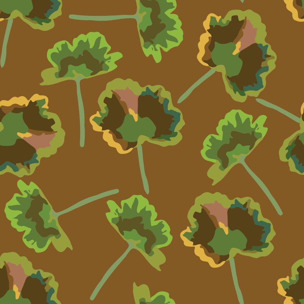 nahtlose Mischfarbe Blätter Muster Hintergrund, Grußkarte oder Stoff vektor