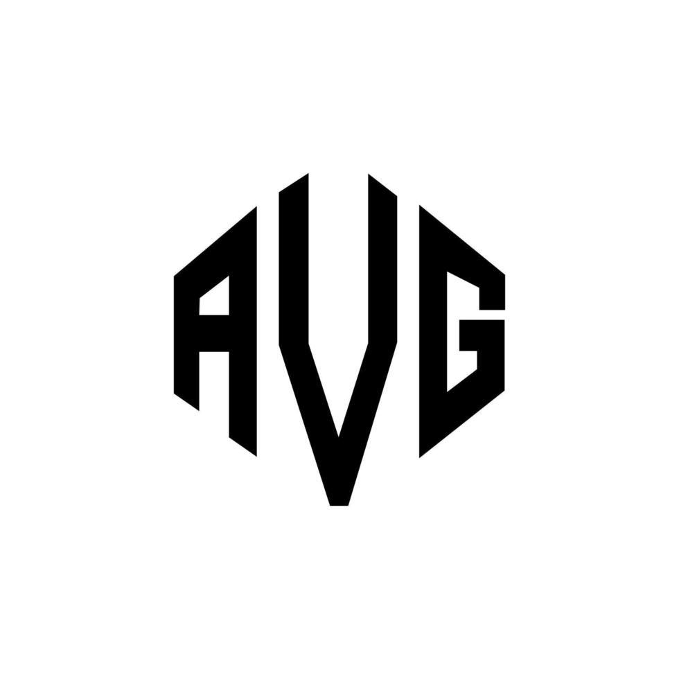 avg bokstavslogotypdesign med polygonform. avg polygon och kubform logotypdesign. avg hexagon vektor logotyp mall vita och svarta färger. avg monogram, företags- och fastighetslogotyp.