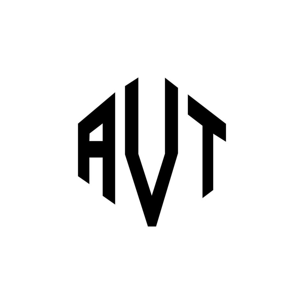 avt bokstavslogotypdesign med polygonform. avt polygon och kubform logotypdesign. avt hexagon vektor logotyp mall vita och svarta färger. avt monogram, affärs- och fastighetslogotyp.