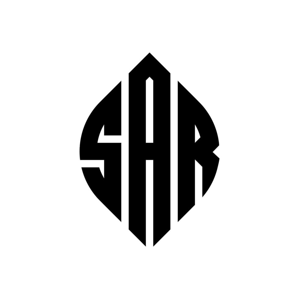 sar cirkel bokstavslogotyp design med cirkel och ellipsform. sar ellips bokstäver med typografisk stil. de tre initialerna bildar en cirkellogotyp. sar cirkel emblem abstrakt monogram brev märke vektor. vektor