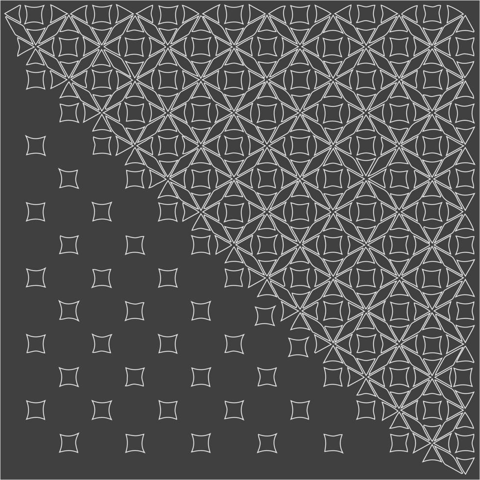 dekoratives muster, umrisssilhouette von rhombus, dreieck, kreis, blutgefäß. geometrischer Hintergrund. flacher Stil. vektor