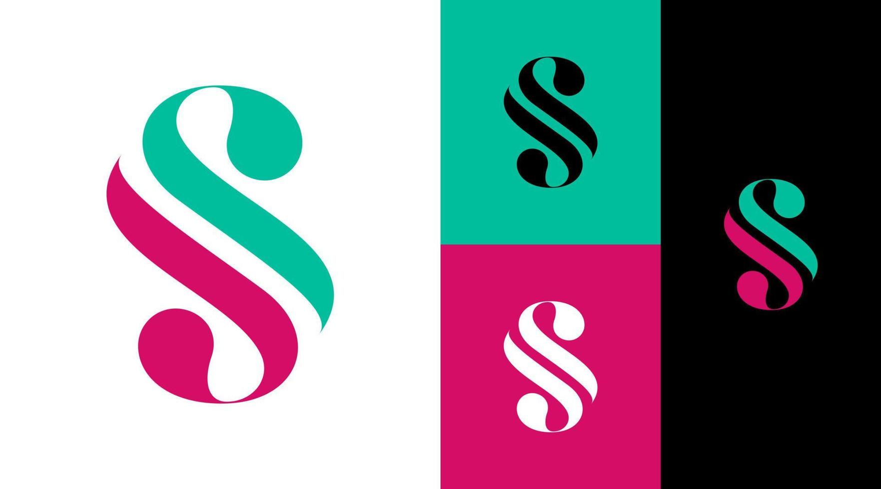 s brev monogram skönhet kosmetiska logotyp designkoncept vektor