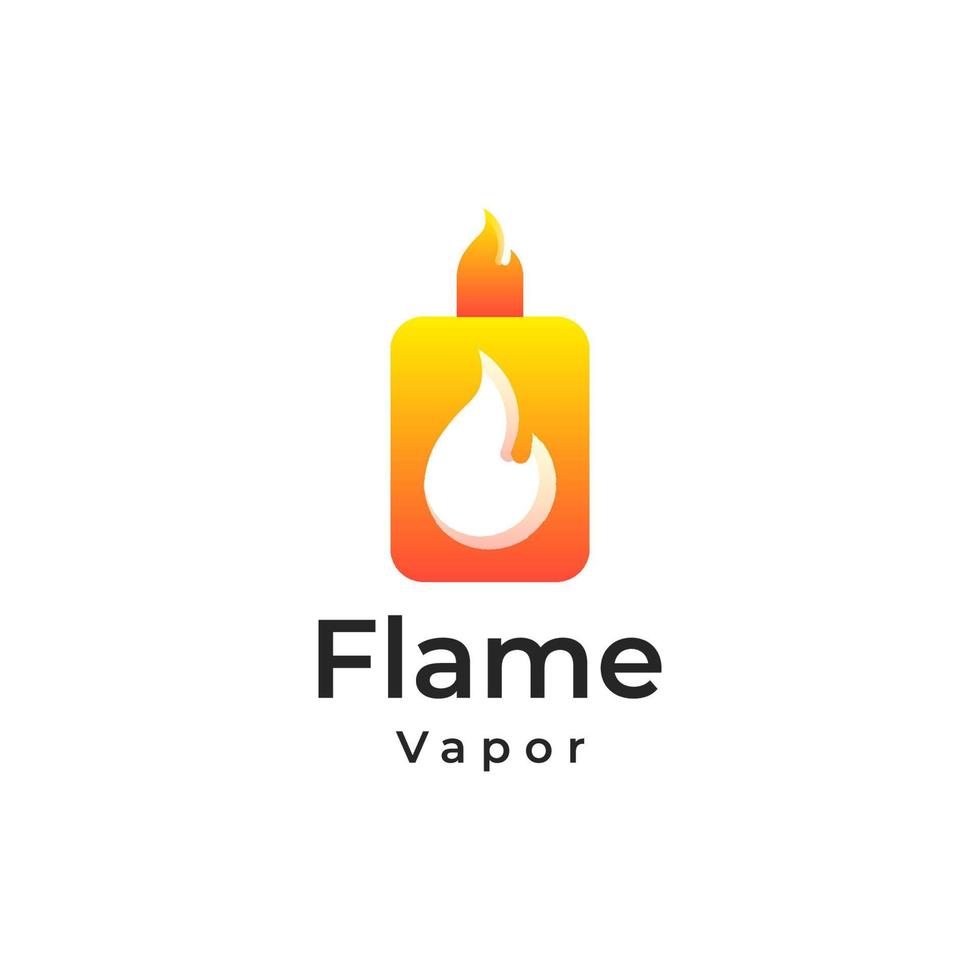 flamma ånga gradient färgglada logotyp vektor