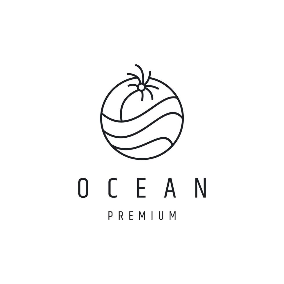 ocean logotyp ikon formgivningsmall vektor