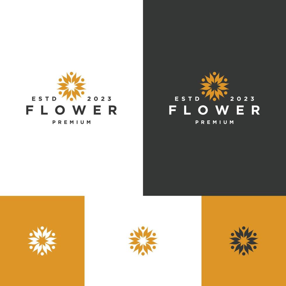 blommor logotyp ikon designmall vektorillustration vektor
