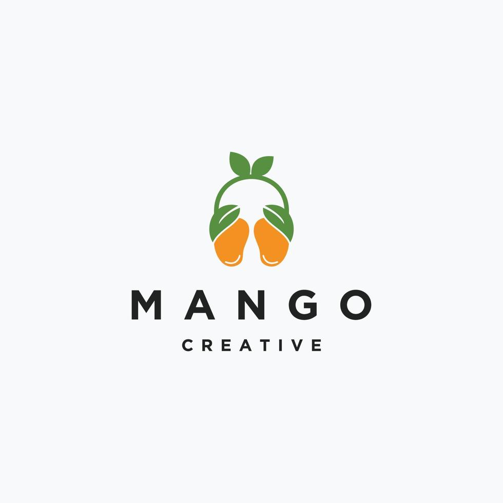 Mango-Logo-Symbol flache Designvorlage vektor