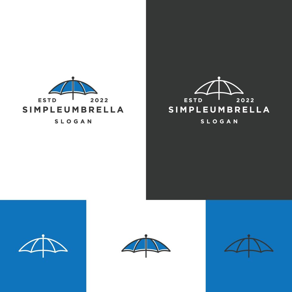 paraply logotyp ikon formgivningsmall vektor