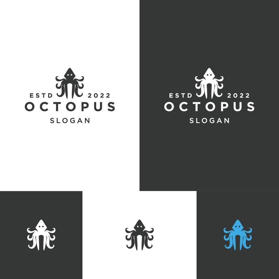 Oktopus-Logo-Symbol-Design-Vorlage-Vektor-Illustration vektor