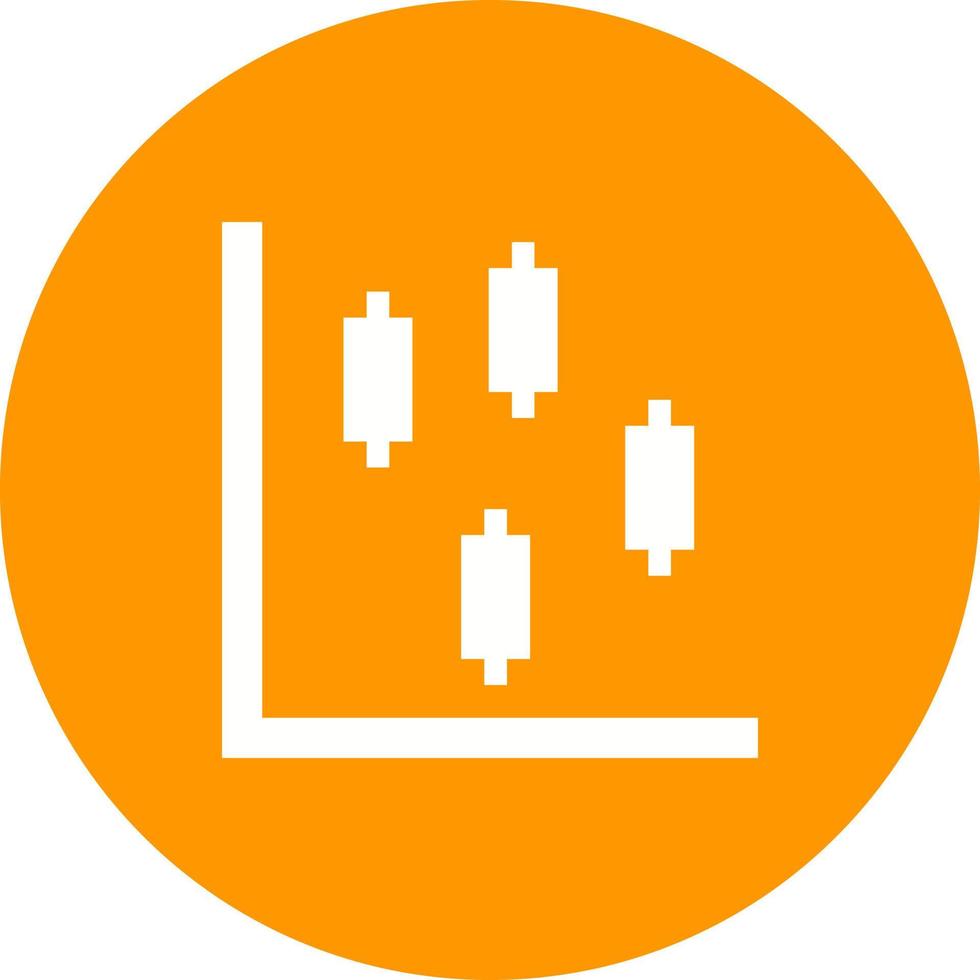 Candlestick-Diagramm-Kreis-Hintergrund-Symbol vektor