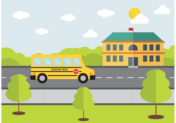 Schulbus Design Vektor kostenlos