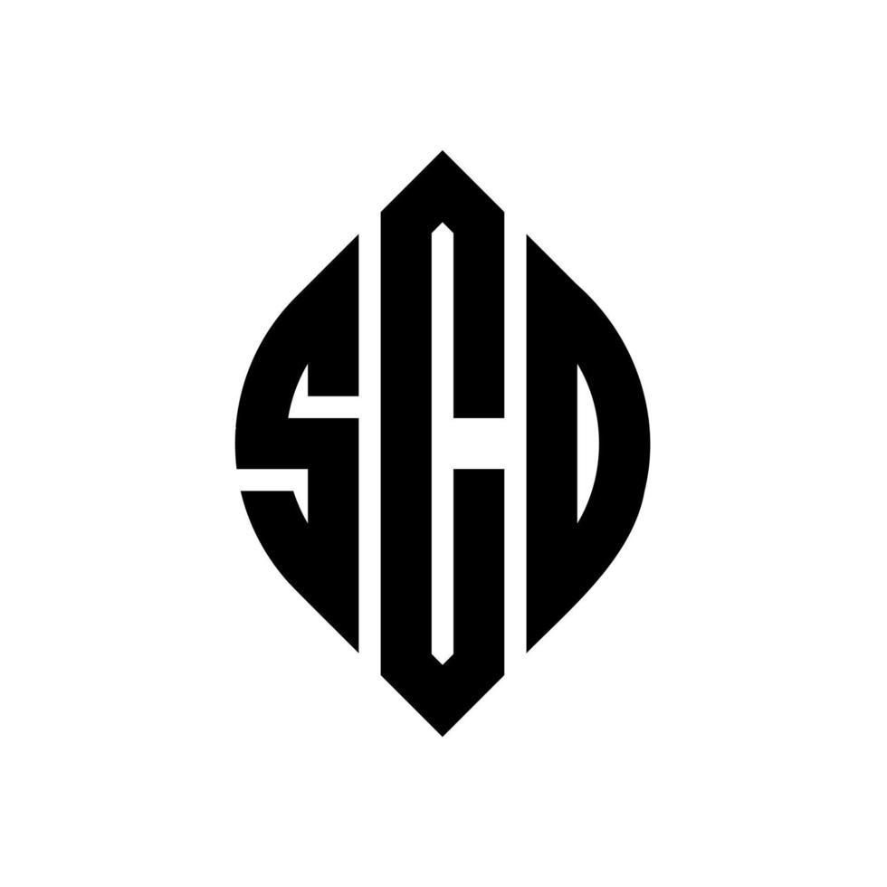 sco-Kreis-Buchstaben-Logo-Design mit Kreis- und Ellipsenform. sco Ellipsenbuchstaben mit typografischem Stil. Die drei Initialen bilden ein Kreislogo. sco-Kreis-Emblem abstrakter Monogramm-Buchstaben-Markierungsvektor. vektor