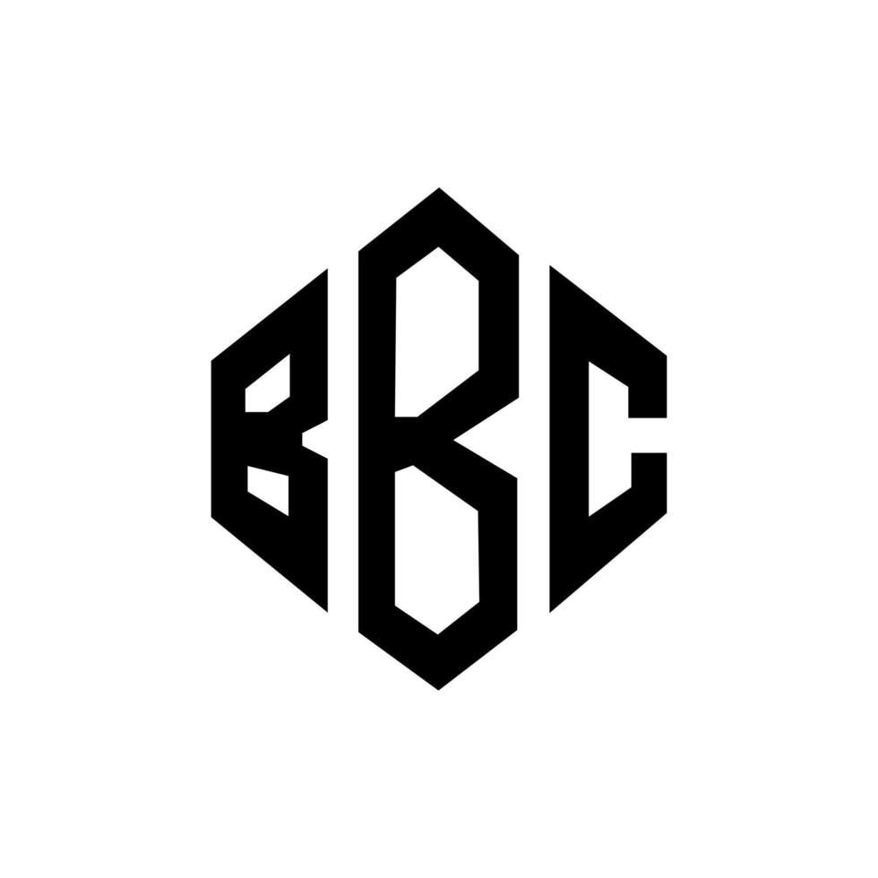 bbc-Buchstaben-Logo-Design mit Polygonform. bbc-polygon- und würfelform-logo-design. Weiße und schwarze Farben der BBC-Hexagon-Vektor-Logo-Vorlage. bbc-monogramm, geschäfts- und immobilienlogo. vektor