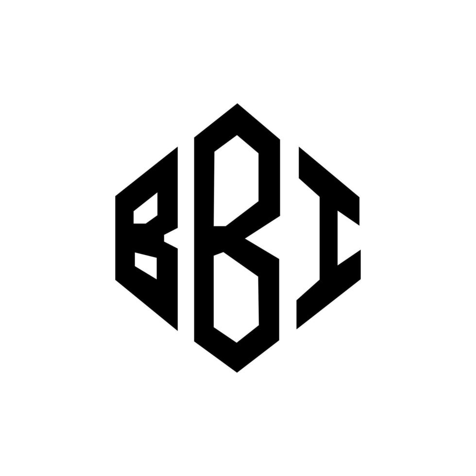 bbi bokstavslogotypdesign med polygonform. bbi polygon och kubform logotypdesign. bbi hexagon vektor logotyp mall vita och svarta färger. bbi monogram, affärs- och fastighetslogotyp.