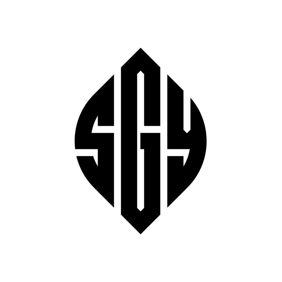 sgy cirkel bokstavslogotyp design med cirkel och ellipsform. sgy ellips bokstäver med typografisk stil. de tre initialerna bildar en cirkellogotyp. sgy cirkel emblem abstrakt monogram brev märke vektor. vektor