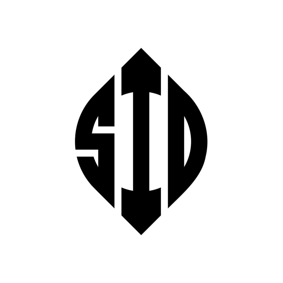 sid-Kreis-Buchstaben-Logo-Design mit Kreis- und Ellipsenform. sid Ellipsenbuchstaben mit typografischem Stil. Die drei Initialen bilden ein Kreislogo. Sid-Kreis-Emblem abstrakter Monogramm-Buchstaben-Markierungsvektor. vektor