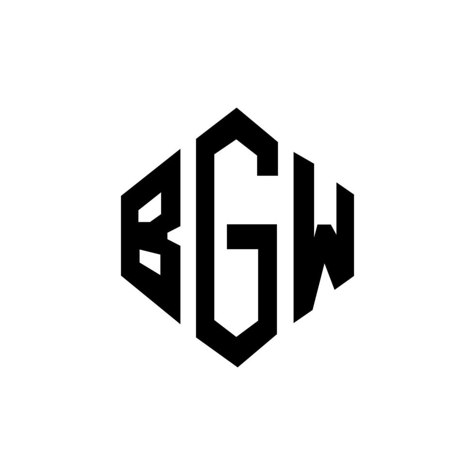 bgw-Buchstaben-Logo-Design mit Polygonform. bgw Logo-Design in Polygon- und Würfelform. bgw Sechseck-Vektor-Logo-Vorlage in weißen und schwarzen Farben. bgw monogramm, geschäfts- und immobilienlogo. vektor