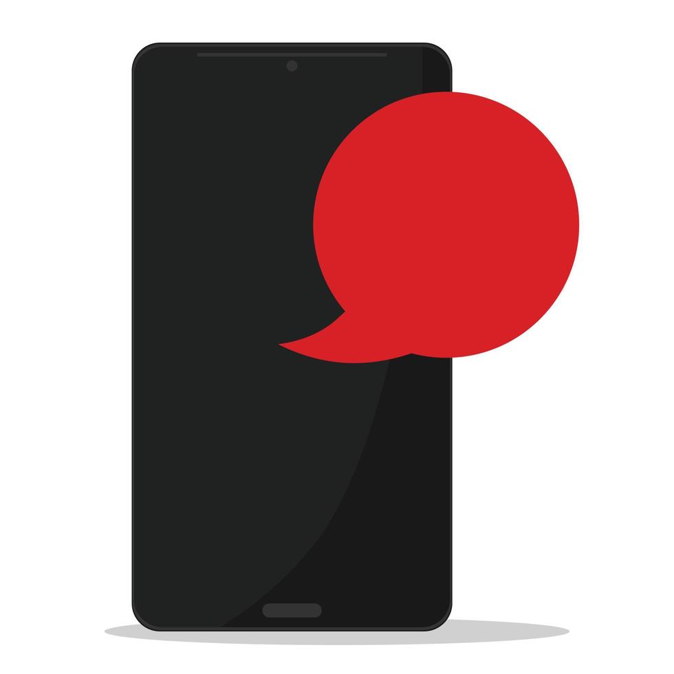 Smartphone und rotes Info-Symbol. farbiges icon.design für web ui, mobile upp, banner, poster. flache vektorillustration vektor