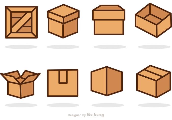 Box und Kisten Vector Icons