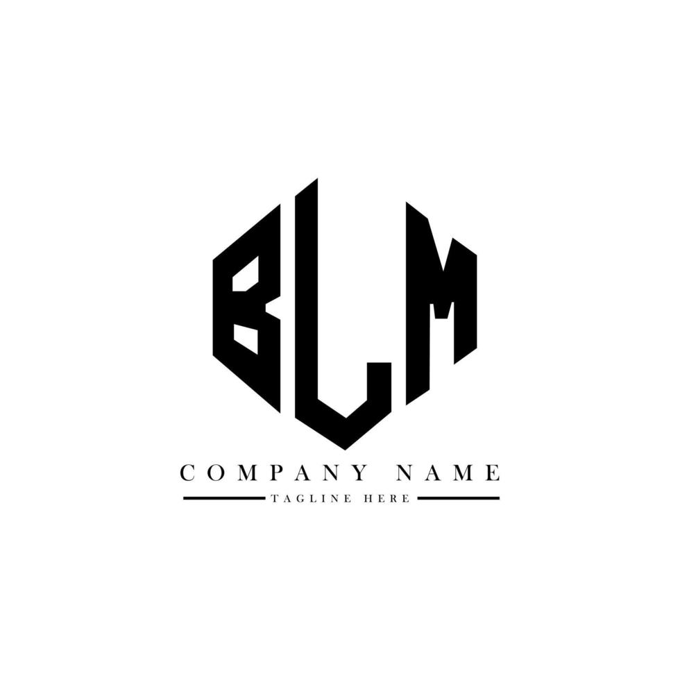 blm-Brief-Logo-Design mit Polygonform. blm-Polygon- und Würfelform-Logo-Design. blm Sechseck-Vektor-Logo-Vorlage in weißen und schwarzen Farben. blm-monogramm, geschäfts- und immobilienlogo. vektor