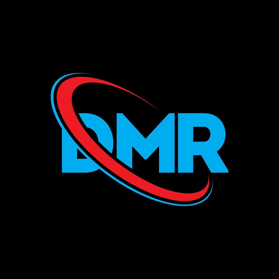 dmr logotyp. dmr brev. dmr brev logotyp design. initialer dmr logotyp länkad med cirkel och versaler monogram logotyp. dmr typografi för teknik, företag och fastighetsmärke. vektor