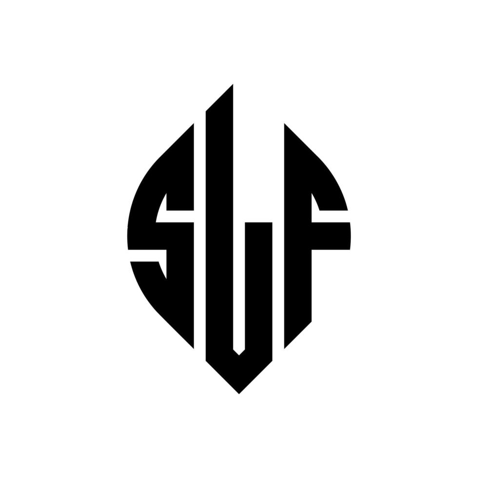 slf cirkel bokstavslogotyp design med cirkel och ellipsform. slf ellipsbokstäver med typografisk stil. de tre initialerna bildar en cirkellogotyp. slf cirkel emblem abstrakt monogram bokstav märke vektor. vektor