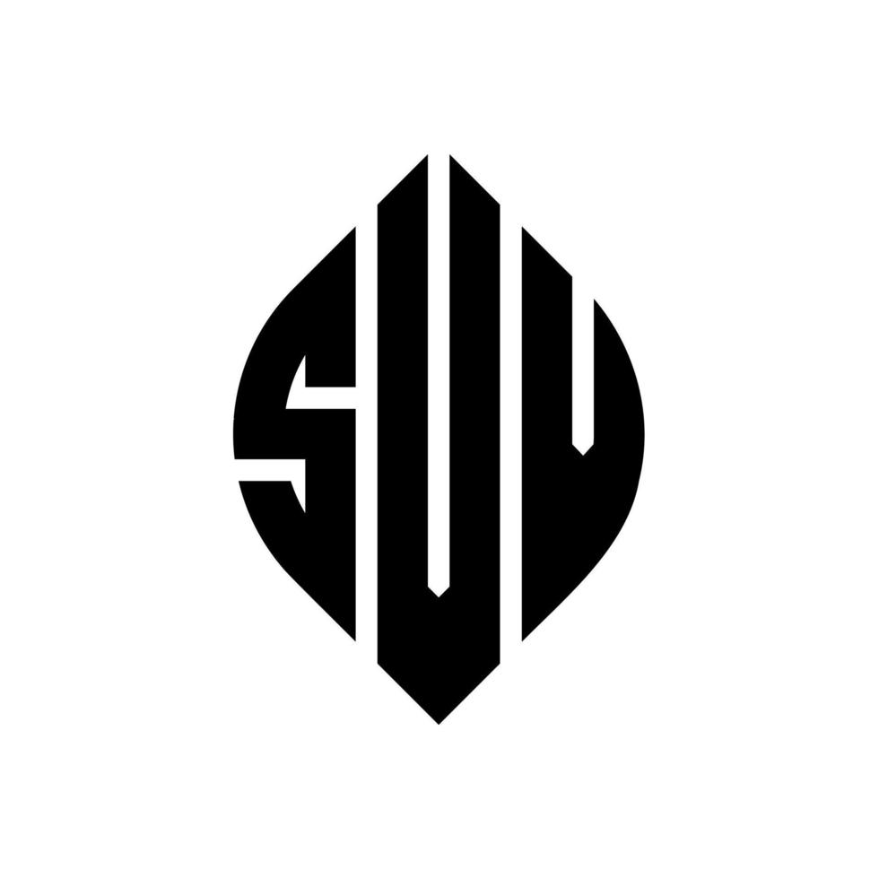 SVV-Kreisbuchstaben-Logo-Design mit Kreis- und Ellipsenform. SVV-Ellipsenbuchstaben mit typografischem Stil. Die drei Initialen bilden ein Kreislogo. SVV-Kreis-Emblem abstrakter Monogramm-Buchstaben-Markierungsvektor. vektor